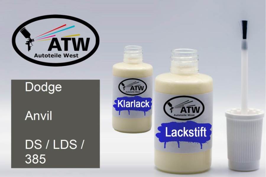 Dodge, Anvil, DS / LDS / 385: 20ml Lackstift + 20ml Klarlack - Set, von ATW Autoteile West.